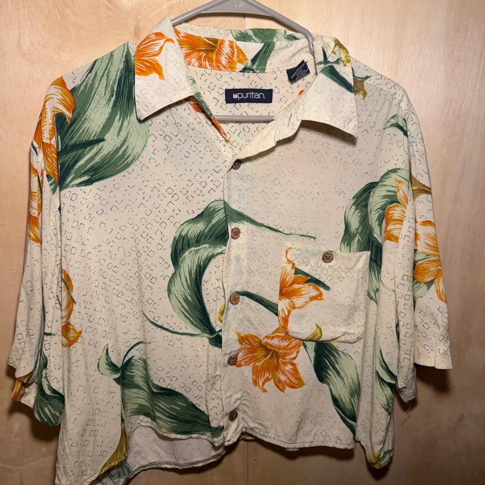 Tropical Floral crop Shirt PURITAN
